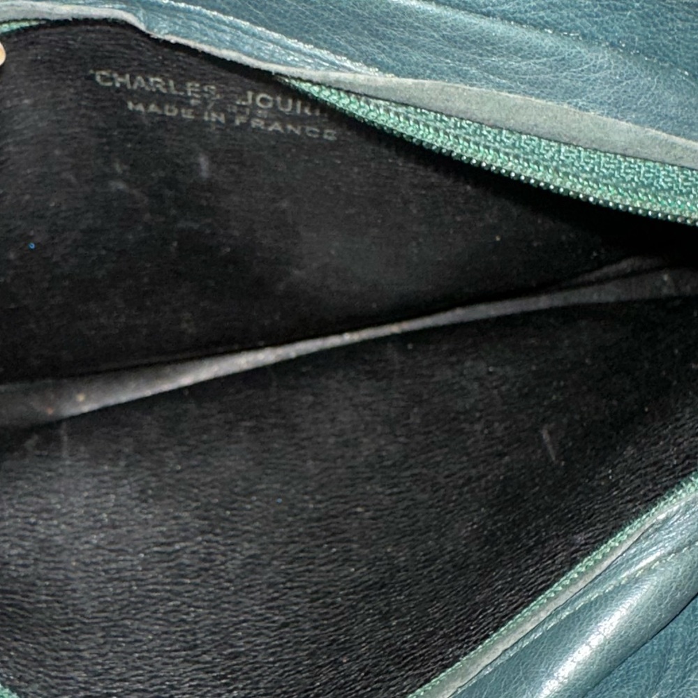 Charles Jourdan *Vintage Mini Crossbody Dark Forest Green - Picture 10 of 11